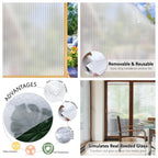 Wide 75/90 Cm Frosted Window Privacy Film, Non-Adhesive Window Glass Films, Heat Control Static Cling Removable Window Stickers