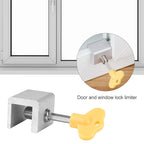1-10pcs Adjustable Window Lock Stopper Security Anti-theft Lock with Key Portable Sliding Sash Stopper For Baby Kids Child
