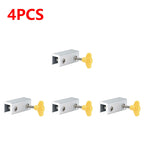 1-10pcs Adjustable Window Lock Stopper Security Anti-theft Lock with Key Portable Sliding Sash Stopper For Baby Kids Child