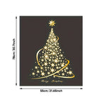 1 PCS New Year Window Stickers Christmas Tree Window Clings Stickers For Glass Large DIY Static Wall Window Door Showcase Decal