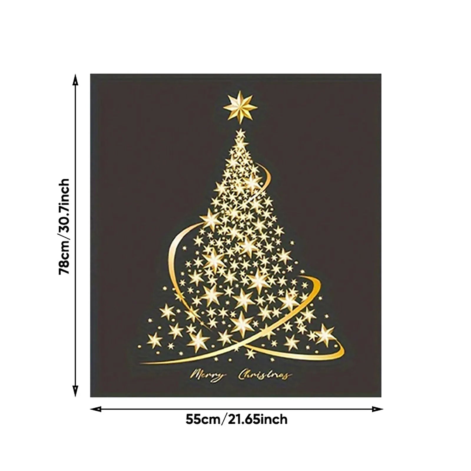 1 PCS New Year Window Stickers Christmas Tree Window Clings Stickers For Glass Large DIY Static Wall Window Door Showcase Decal
