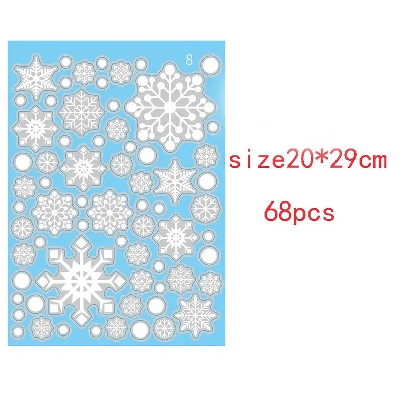 20X30CM Glass Window Snowflake Stickers - Christmas Decor for Home Room, New Year Gift, Navidad & Holiday Supplies