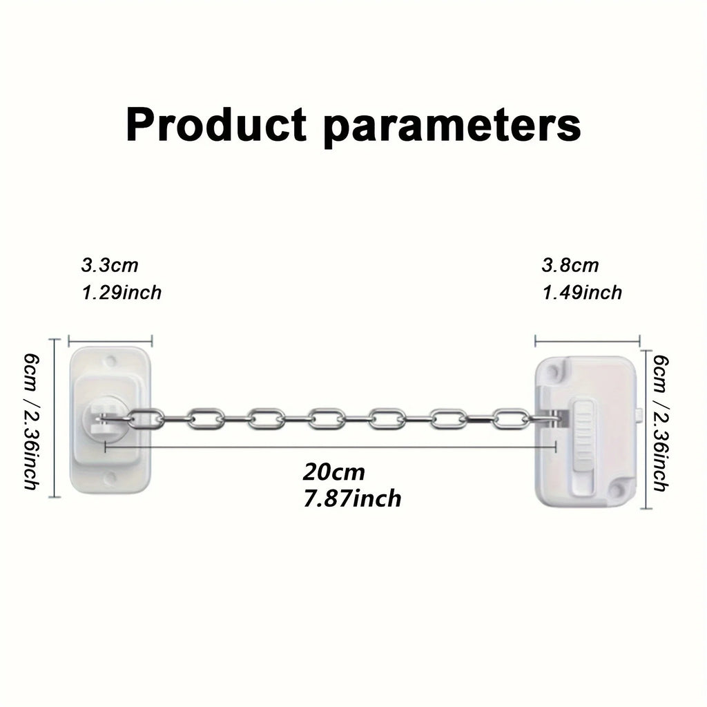 Adjustable Window Safety Lock - No-Drill/Drill Installation, Secure Sliding & Casement Windows with Screws and Adhesive Included
