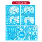 Christmas Window Stickers Set Santa Elk Snowflake Glass Cling Sticker Xmas Decor