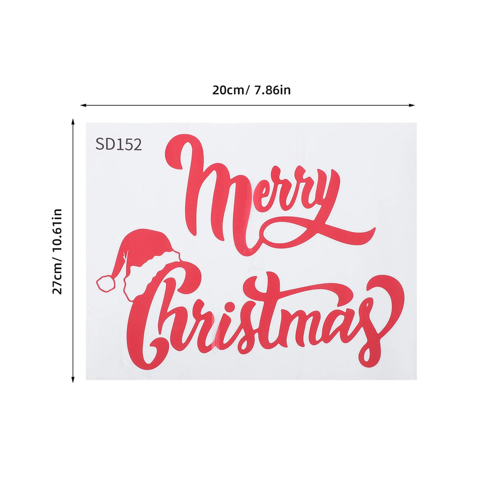 Merry Christmas Wall Stickers Showcase Window Festival Decals Santa Murals New Year Christmas Decorations for Home 20x27cm  ﻿