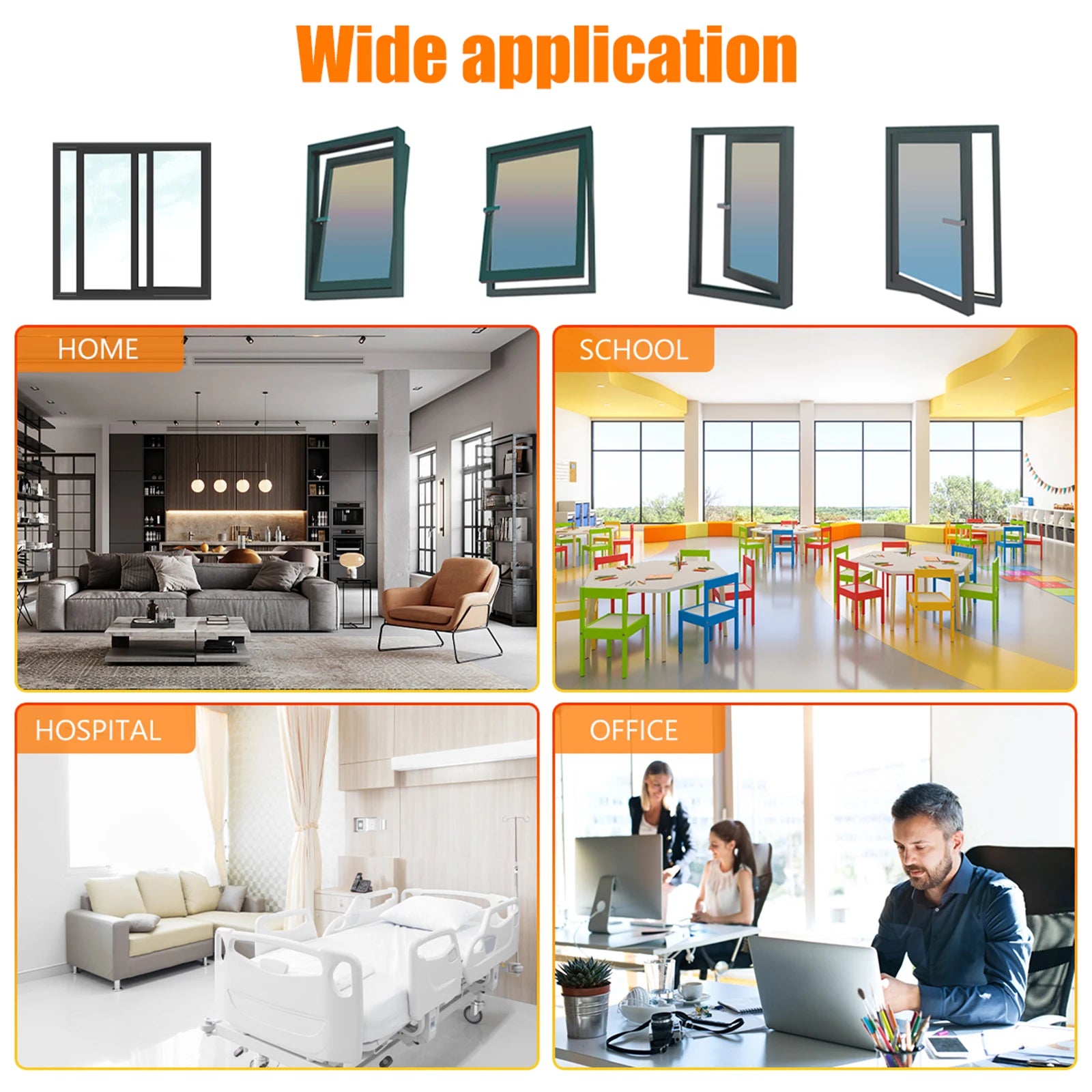 4Pcs Window Restrictor Sturdy Door Restrictor Lock Window Safety Lock Durable Childproof Security Lock with Key Baby Window Lock