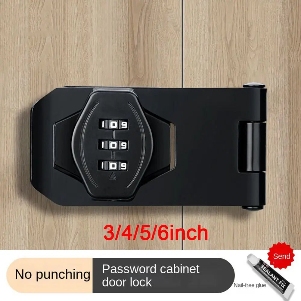 New Zinc Alloy Cabinet Password Locks Anti-Theft Security Combination Coded Lock 3 Digit Coded Keyless Window Stoppers Home