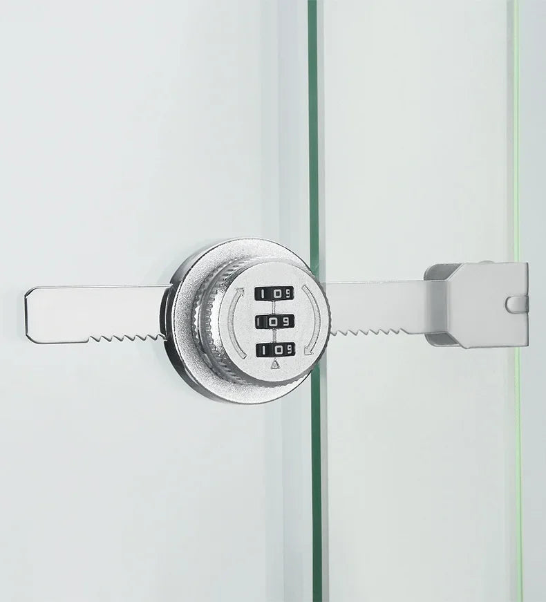 ZEXEF Glass Cabinet Password Lock Glass Sliding Door Lock Storage Display Cabinet Window Double Open Combination Lock Hardware