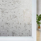 Wide 75/90 Cm Frosted Window Privacy Film, Non-Adhesive Window Glass Films, Heat Control Static Cling Removable Window Stickers