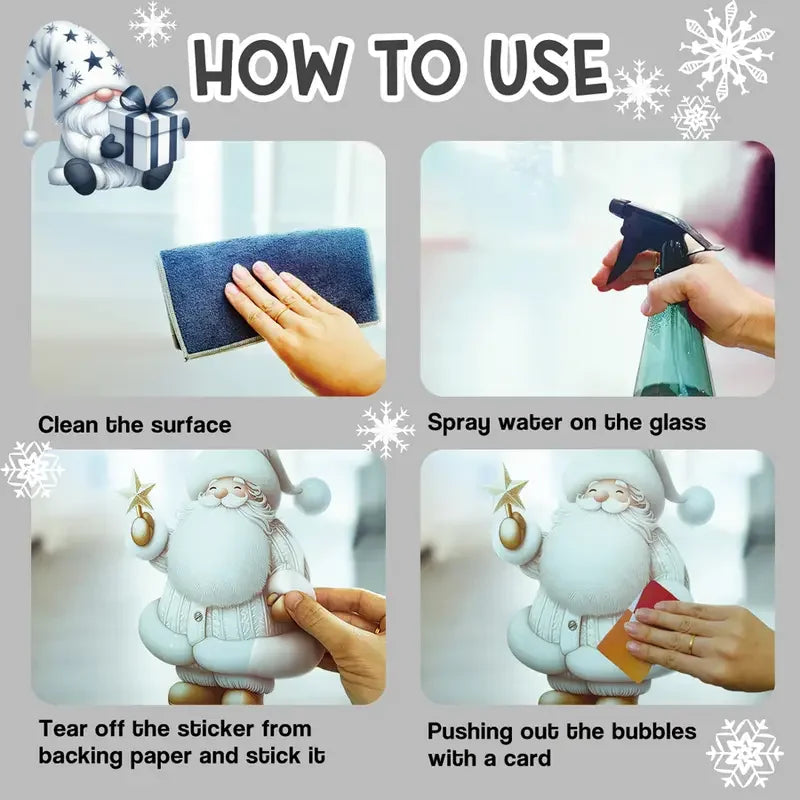 1Set Christmas Bird and Tree Branch Window Static Stickers Waterproof Suitable for Home Kitchen Office Festive Christmas Decors