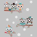 Christmas Owl On Branch Wall Stickers For Home Decor Mural Living Room Decoration Wallpaper Glass Window New Year Festival Decal