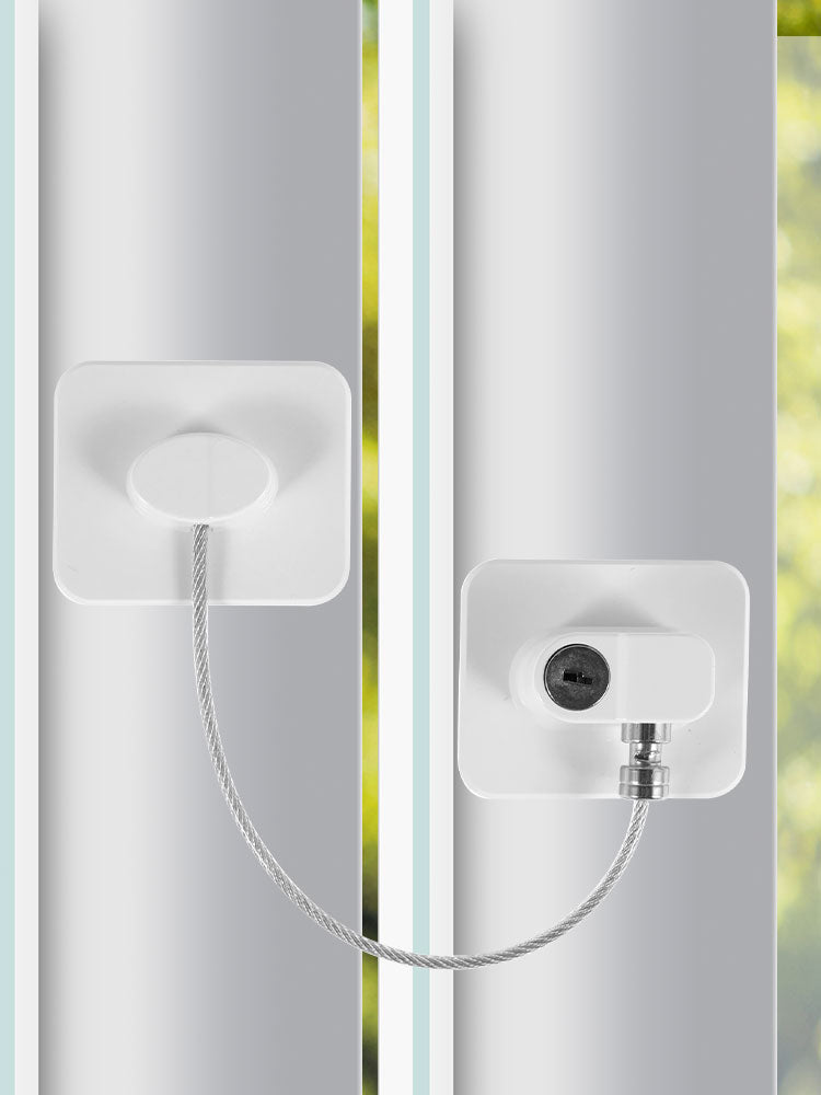 4Pcs Window Restrictor Sturdy Door Restrictor Lock Window Safety Lock Durable Childproof Security Lock with Key Baby Window Lock