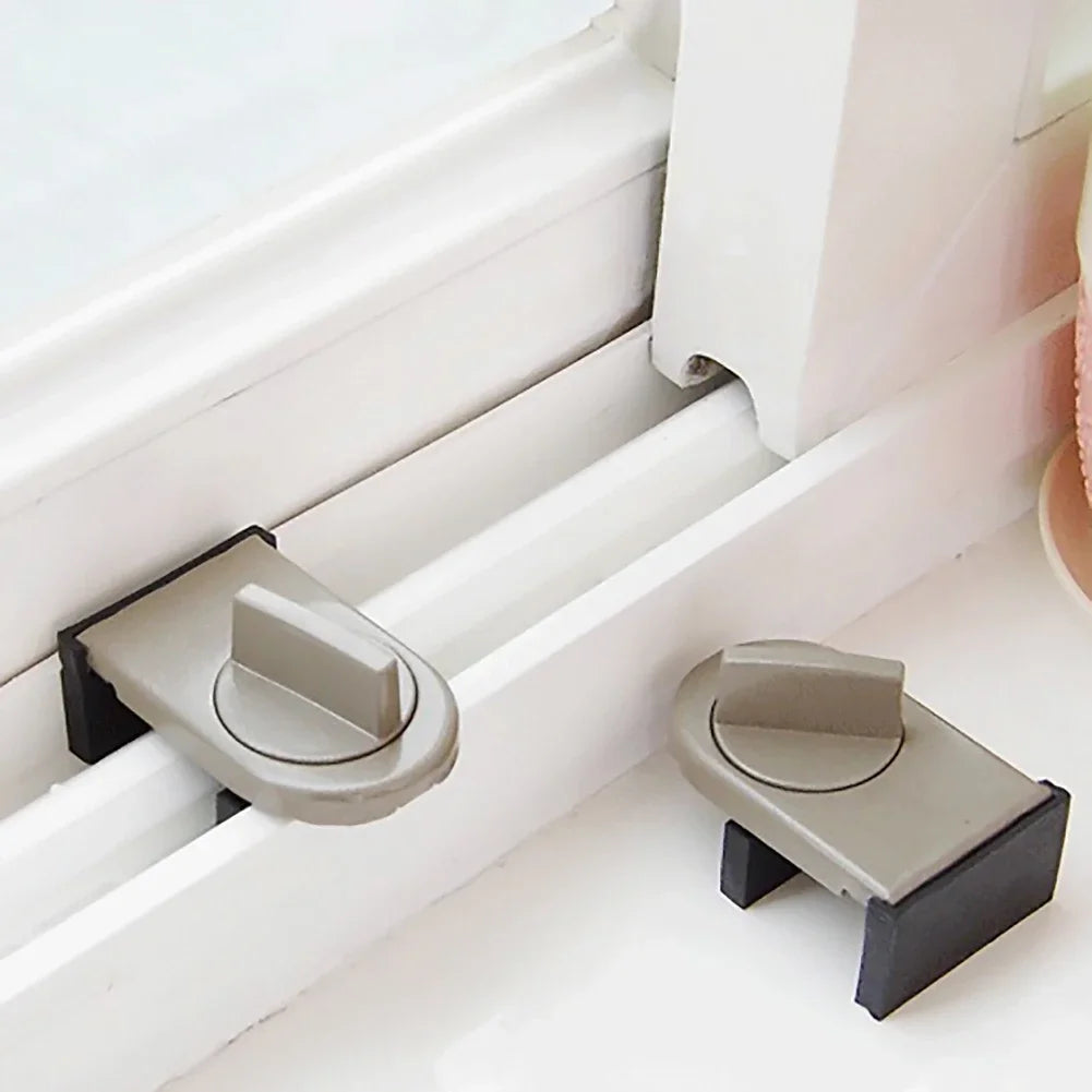 Horizontal Sliding Window Lock | Child Safety Anti-Theft for Vinyl/Aluminum | Adjustable Easy Install