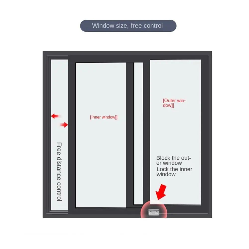 Sliding Window Security Lock Anti-Theft Lock Buckle Window Limiter Child Protection Safety Lock Durable Practical Window Stopper