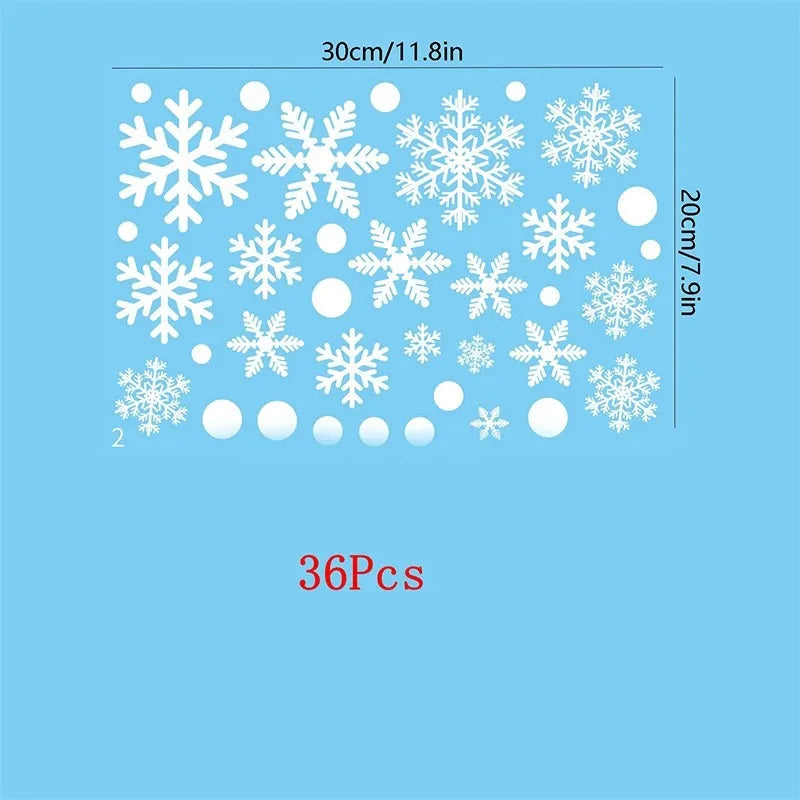 20X30CM Glass Window Snowflake Stickers - Christmas Decor for Home Room, New Year Gift, Navidad & Holiday Supplies