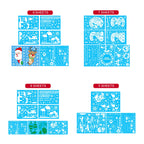 Christmas Window Stickers Set Santa Elk Snowflake Glass Cling Sticker Xmas Decor