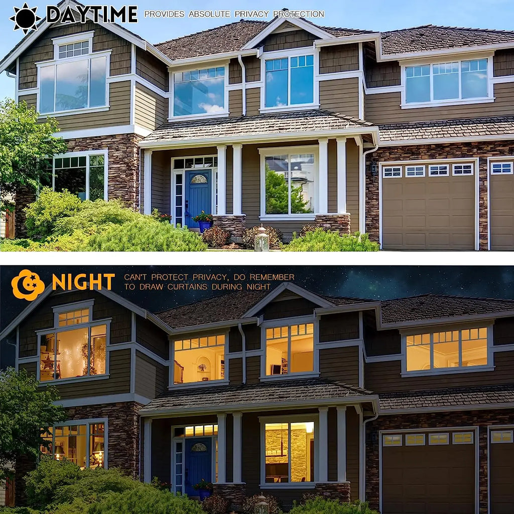 Window Film Privacy vinyl glass window One Way Daytime Privacy Static Cling Blocking Anti UV Reflective  adhesive vinyl for car