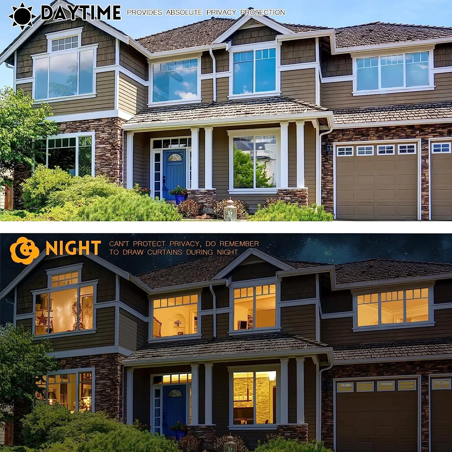 Window Film Privacy vinyl glass window One Way Daytime Privacy Static Cling Blocking Anti UV Reflective  adhesive vinyl for car