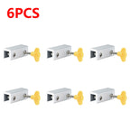 1-10pcs Adjustable Window Lock Stopper Security Anti-theft Lock with Key Portable Sliding Sash Stopper For Baby Kids Child