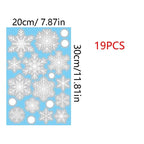 20X30CM Glass Window Snowflake Stickers - Christmas Decor for Home Room, New Year Gift, Navidad & Holiday Supplies