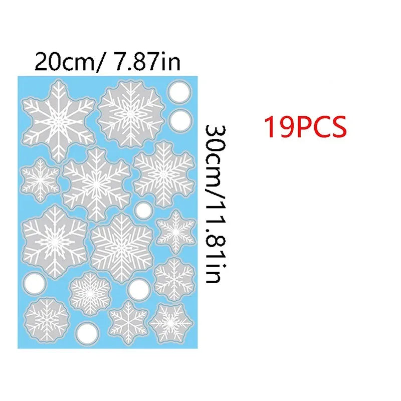 20X30CM Glass Window Snowflake Stickers - Christmas Decor for Home Room, New Year Gift, Navidad & Holiday Supplies