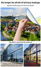 One-Way Perspective Glass Window Sticker Insulating Window Film Window Privacy Film Isolation 99% Uv Mirror Reflection