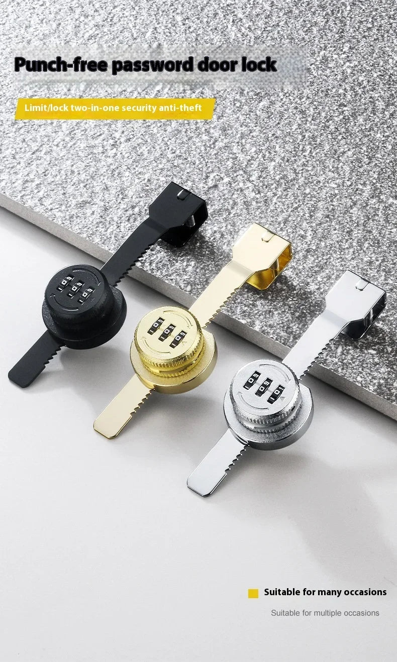 ZEXEF Glass Cabinet Password Lock Glass Sliding Door Lock Storage Display Cabinet Window Double Open Combination Lock Hardware