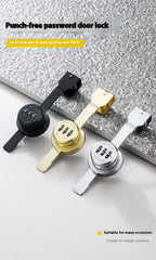 ZEXEF Glass Cabinet Password Lock Glass Sliding Door Lock Storage Display Cabinet Window Double Open Combination Lock Hardware