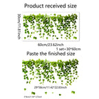 Green Fresh Vine Leaf PVC Night Light Sticker Double Sided Window Glass home wall Decoration sticker Electrostatic Cling DJ3082