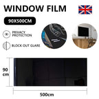 76/90cm Blackout Window Film Privacy: 100% Total Light Blocking Self-Adhesive Black Window Film for Glass Window for Baby Nurser