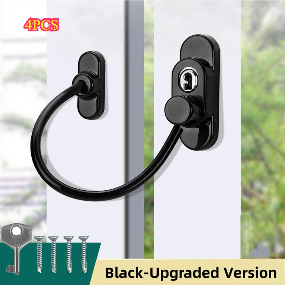 4pcs Children's Safety Window Door Lock Protection Limiter for Windows Lockers Child Safety