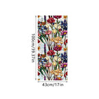 Sun Catcher Static Glass Stickers Non-Adhesive Window Sticker Decorative Privacy Flower Decal Painted Glass Rainbow Film Decors