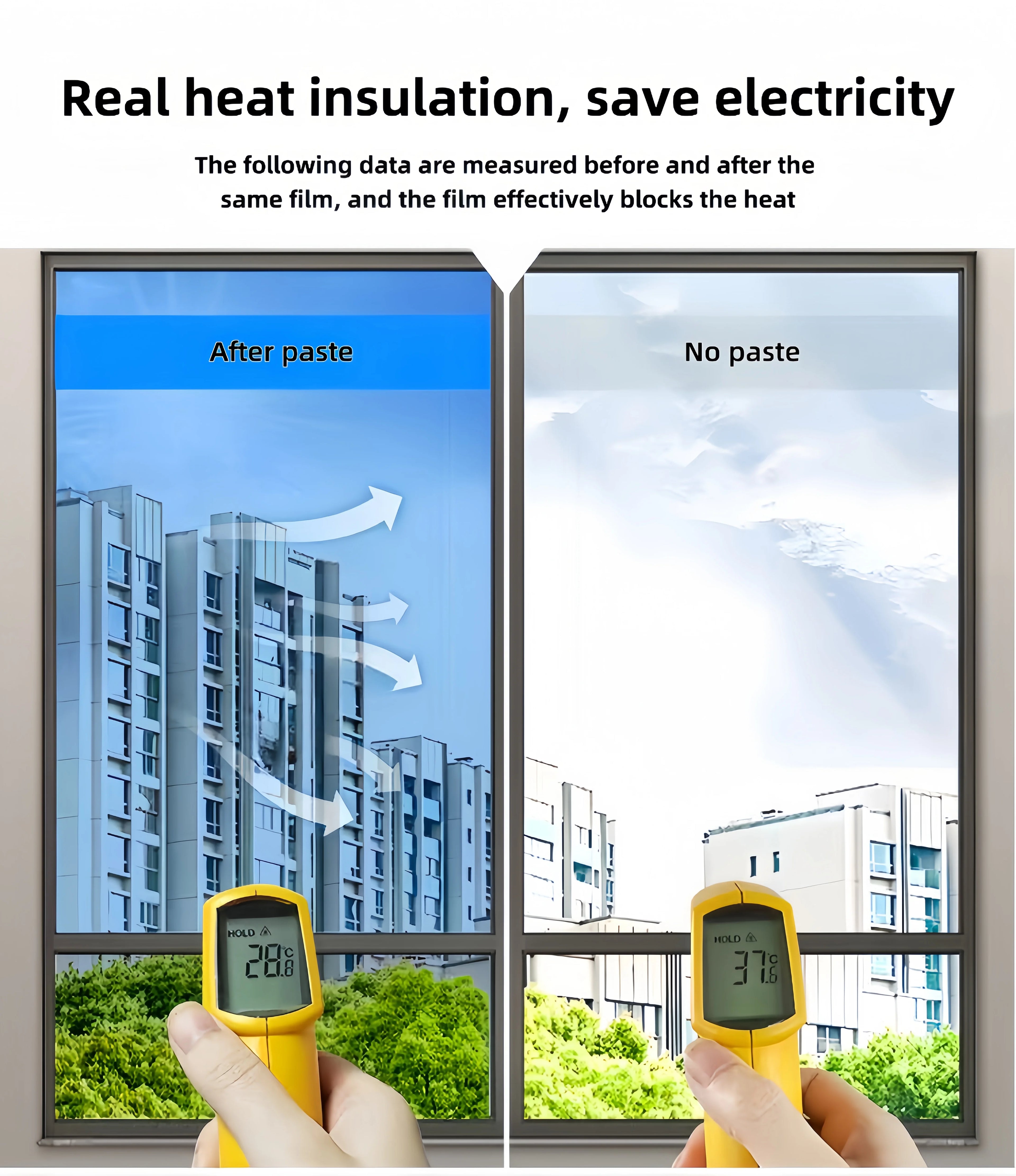 One-Way Perspective Glass Window Sticker Insulating Window Film Window Privacy Film Isolation 99% Uv Mirror Reflection