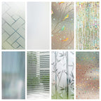 Window Privacy Film Rainbow 3D Decorative Glass Vinyl Stained Glass Decals Static Cling Window Sticker Non-Adhesive Films