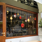 1pc Modern Christmas Holiday Decorative Glass Window Stickers - - Merry Christmas & Happy New Year Window Film - 3mil Thickness