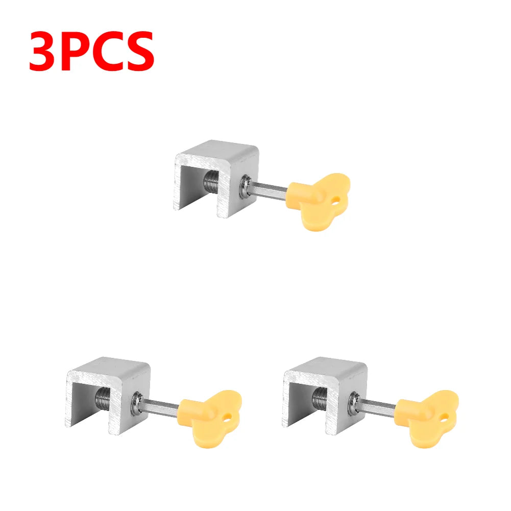 1-10pcs Adjustable Window Lock Stopper Security Anti-theft Lock with Key Portable Sliding Sash Stopper For Baby Kids Child