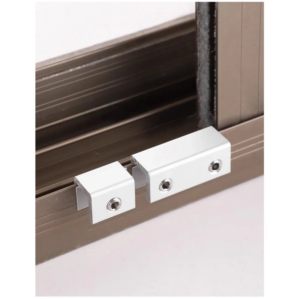 2 PCS Window Lock Buckle Fixed Alloy Non Perforated Window Lock Buckle Child Protection Safety Anti Pinch Anti-theft Lock Buckle