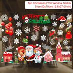 Christmas Window Stickers Christmas Wall Sticker Room Wall Decals Merry Christmas Decors 2024 For Home New Year Stickers 2025