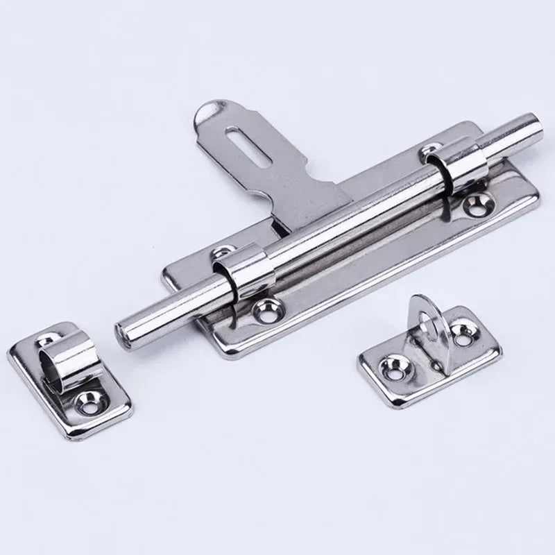 4 Inch Hardware Door Lock Stainless Steel Barrel Bolt Latch Padlock Clasp Set Brushed For Locking Door Window Drawer Cupboard