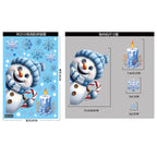 Christmas Window Stickers Winter Snowman Santa Claus Snowflake Reindeer Static Electricity Stickers Ornaments Xmas Home Decor
