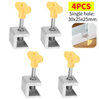5-1pc Sliding Sash Stopper Cabinet Locks Straps Aluminum Alloy Safety Lock Child Protection Door And Window Anti-theft Lock