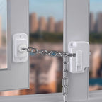 Adjustable Window Safety Lock - No-Drill/Drill Installation, Secure Sliding & Casement Windows with Screws and Adhesive Included