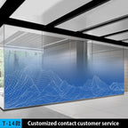 AIMOR Sticker Self-adhesive Customized Printing LOGO Decoration Office Use Translucency Semi-privacy Gradient Window Glass Film