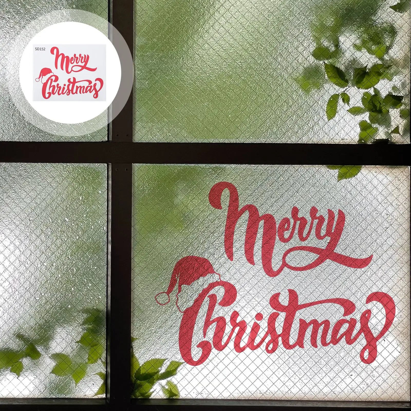 Merry Christmas Wall Stickers Showcase Window Festival Decals Santa Murals New Year Christmas Decorations for Home 20x27cm  ﻿