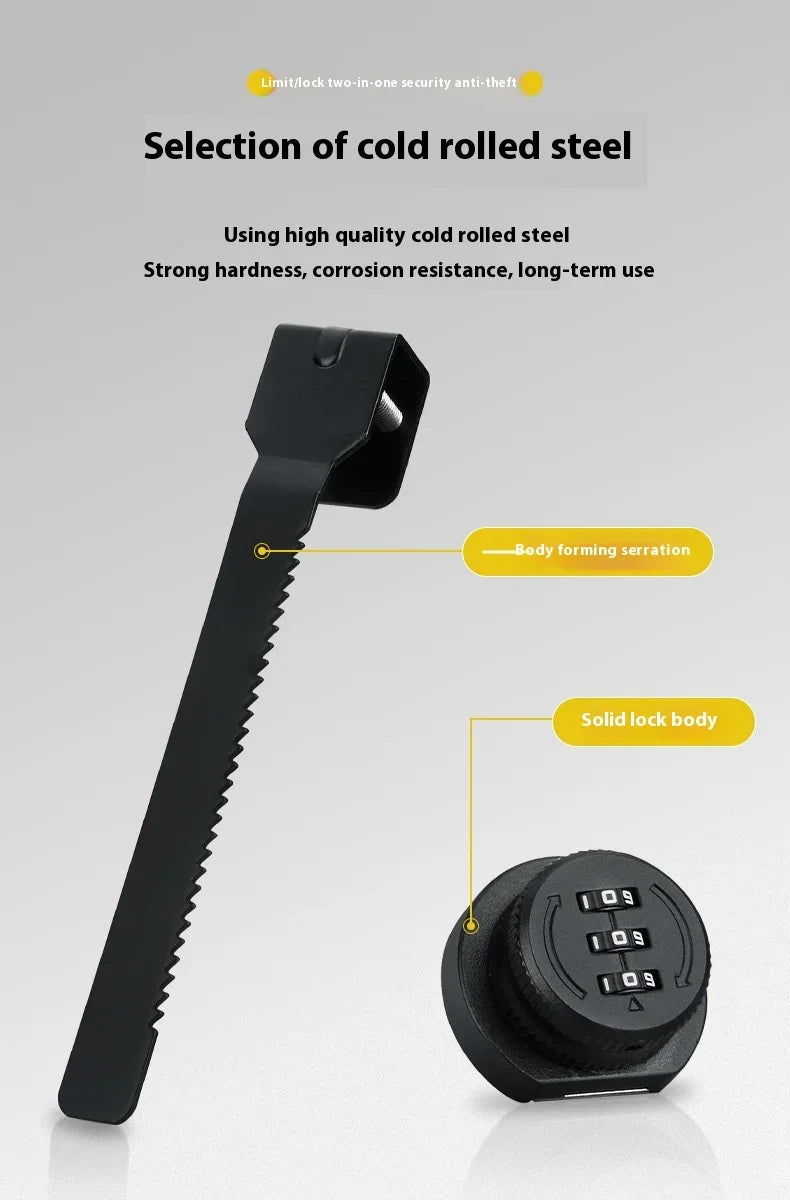 ZEXEF Glass Cabinet Password Lock Glass Sliding Door Lock Storage Display Cabinet Window Double Open Combination Lock Hardware