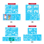 Christmas Window Stickers Set Santa Elk Snowflake Glass Cling Sticker Xmas Decor