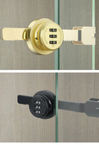 ZEXEF Glass Cabinet Password Lock Glass Sliding Door Lock Storage Display Cabinet Window Double Open Combination Lock Hardware