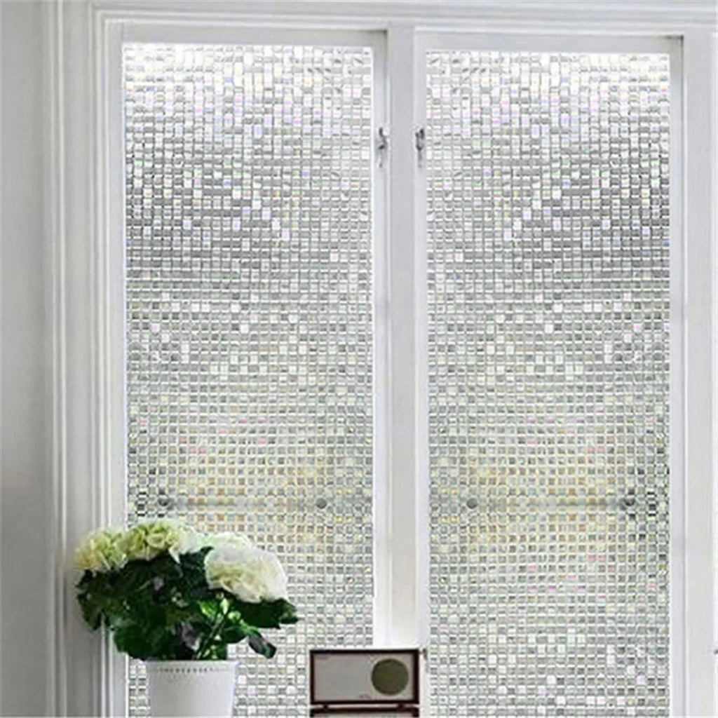 2M DIY White Self-adhesive Mosaic Three-dimensional Glass Drill Sticker Single Particle 1CM For Door and Window Renovation