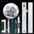 1 set of thickened stainless steel aluminum alloy door and window hook locks balcony sliding glass sliding door lock buckles