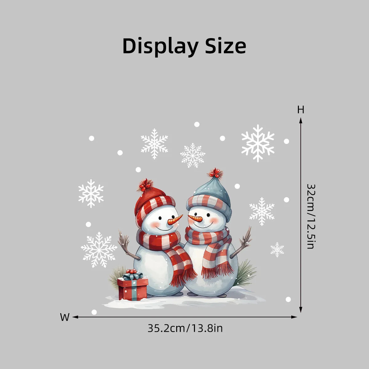 Lovely Christmas Snowman Snowflake stickers Glass window Decoration Stickers detachable Double-sided Electrostatic sticker